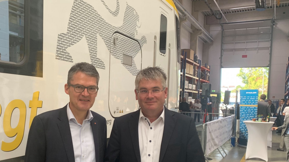 Eröffnung Go-Ahead Bahnbetriebswerk mit Roderich Kiesewetter und Winfried Mack
