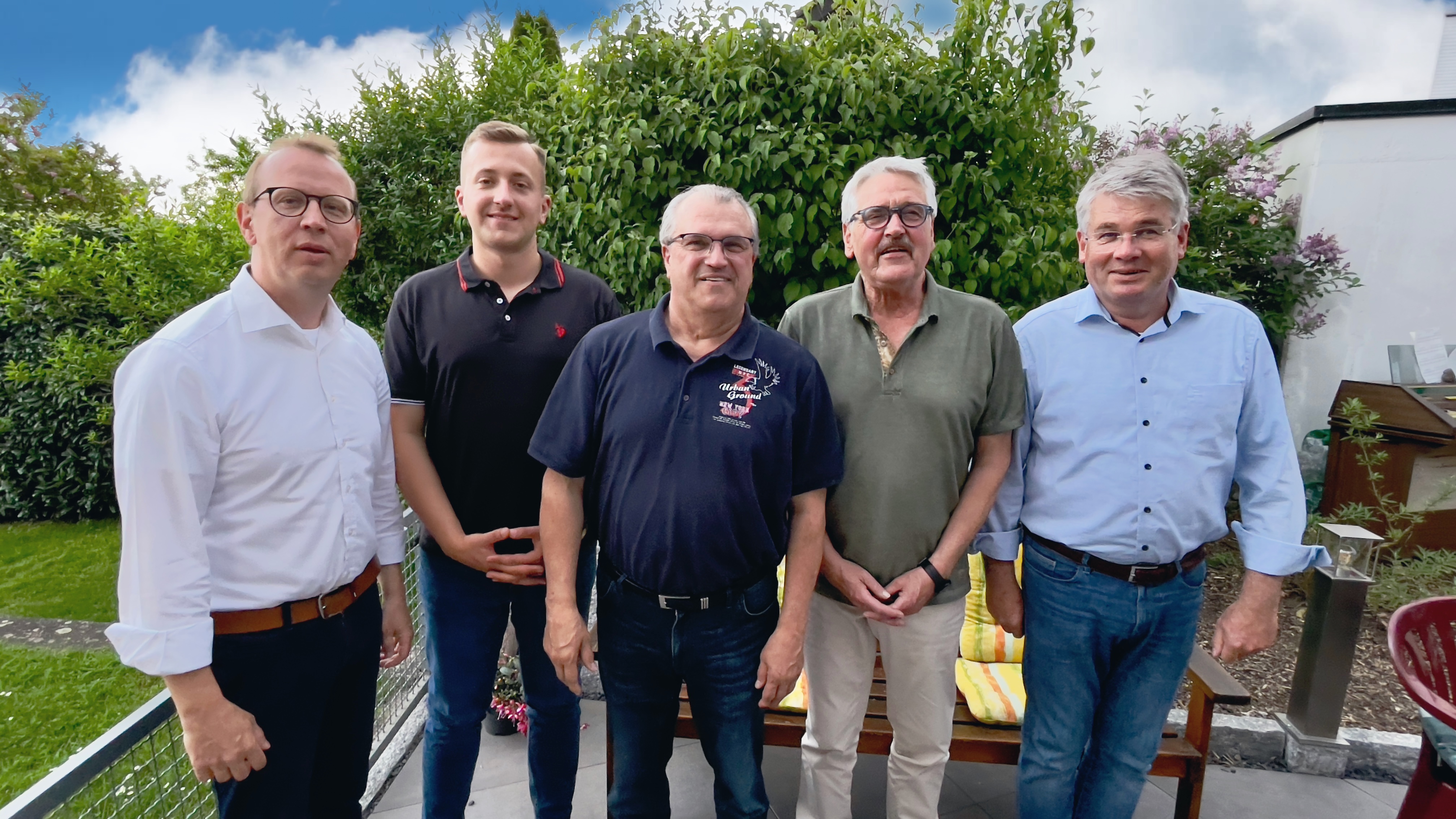 Der Vorstand der CDU Wasseralfingen: Armin Abele, Robert Mičić, Peter Köditz und Volker Braun mit dem Landtagsabgeordneten Winfried Mack