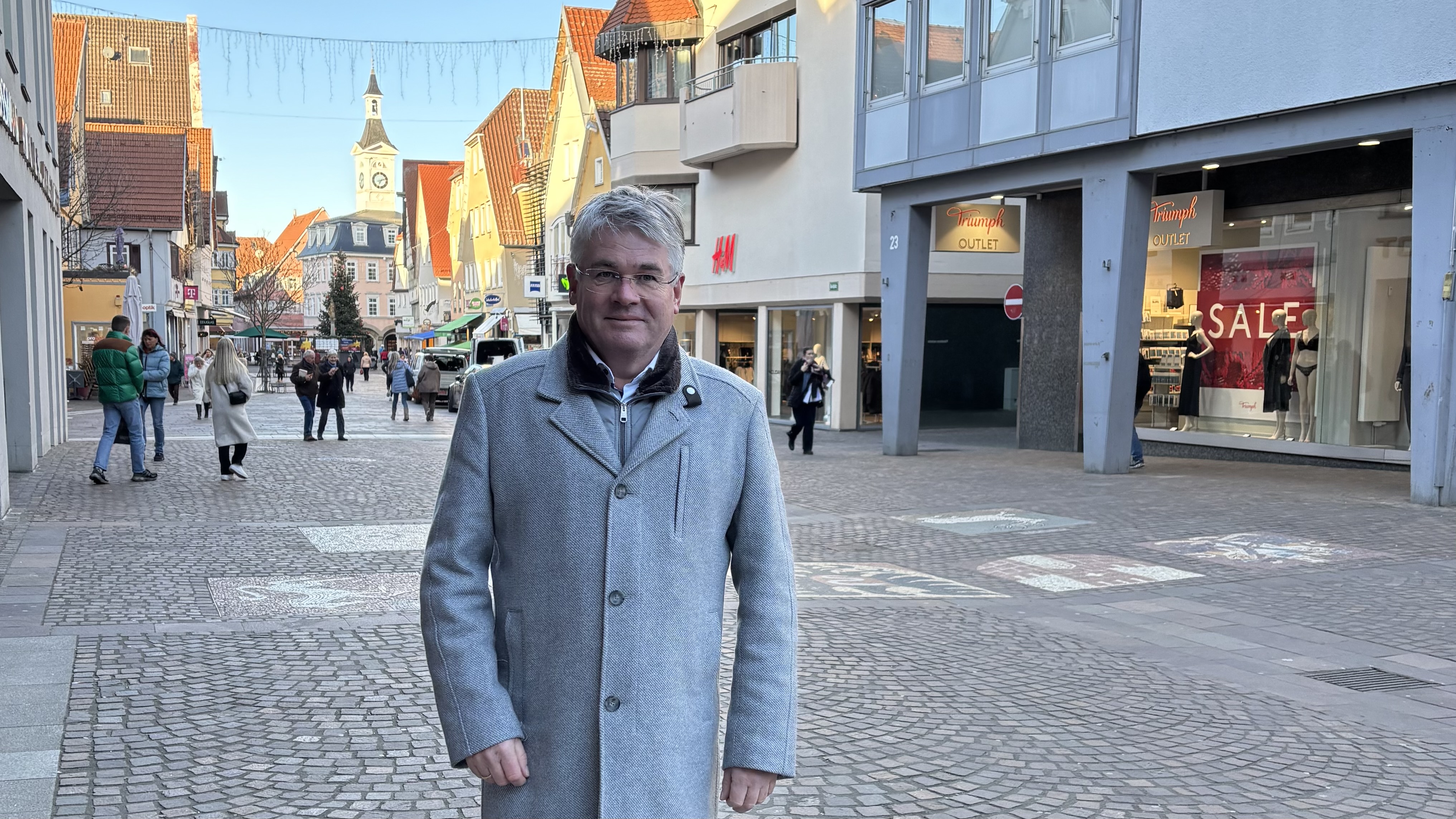 Winfried Mack in der Aalener Innenstadt